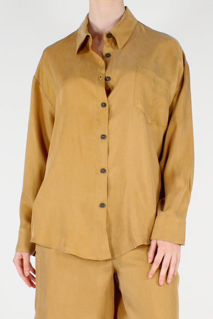 Camicia in Cupro con Tasca