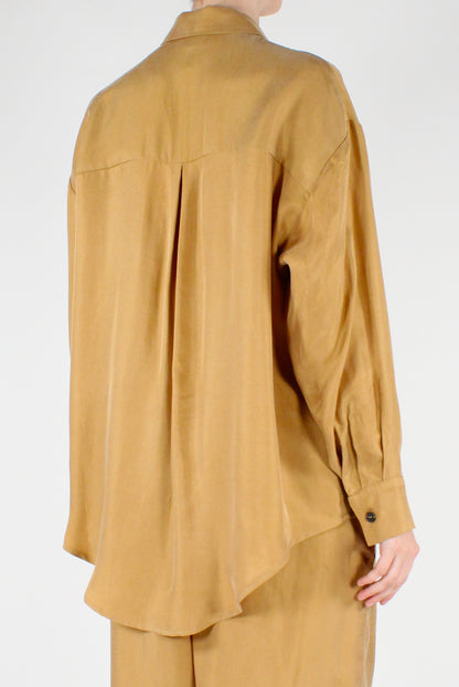 Camicia in Cupro con Tasca