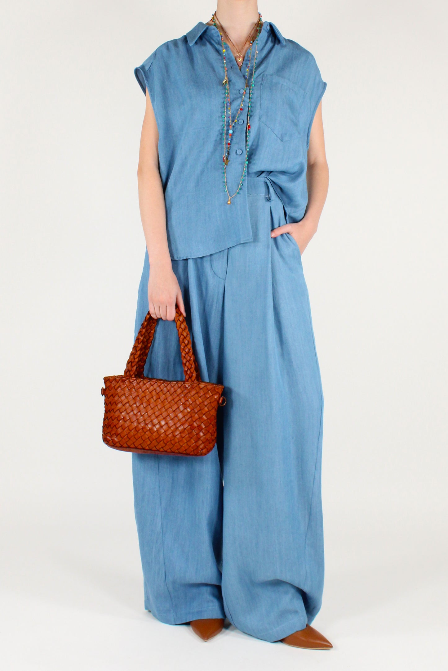 Lyocell Barrel Trousers
