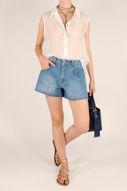 Camicia Smanicata in Mussola di Lyocell
