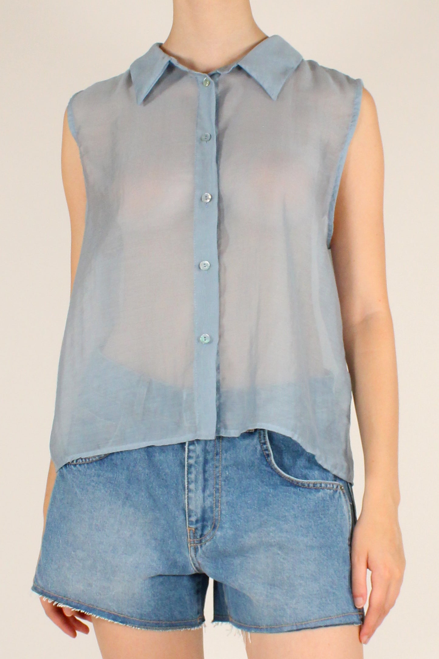 Camicia Smanicata in Mussola di Lyocell