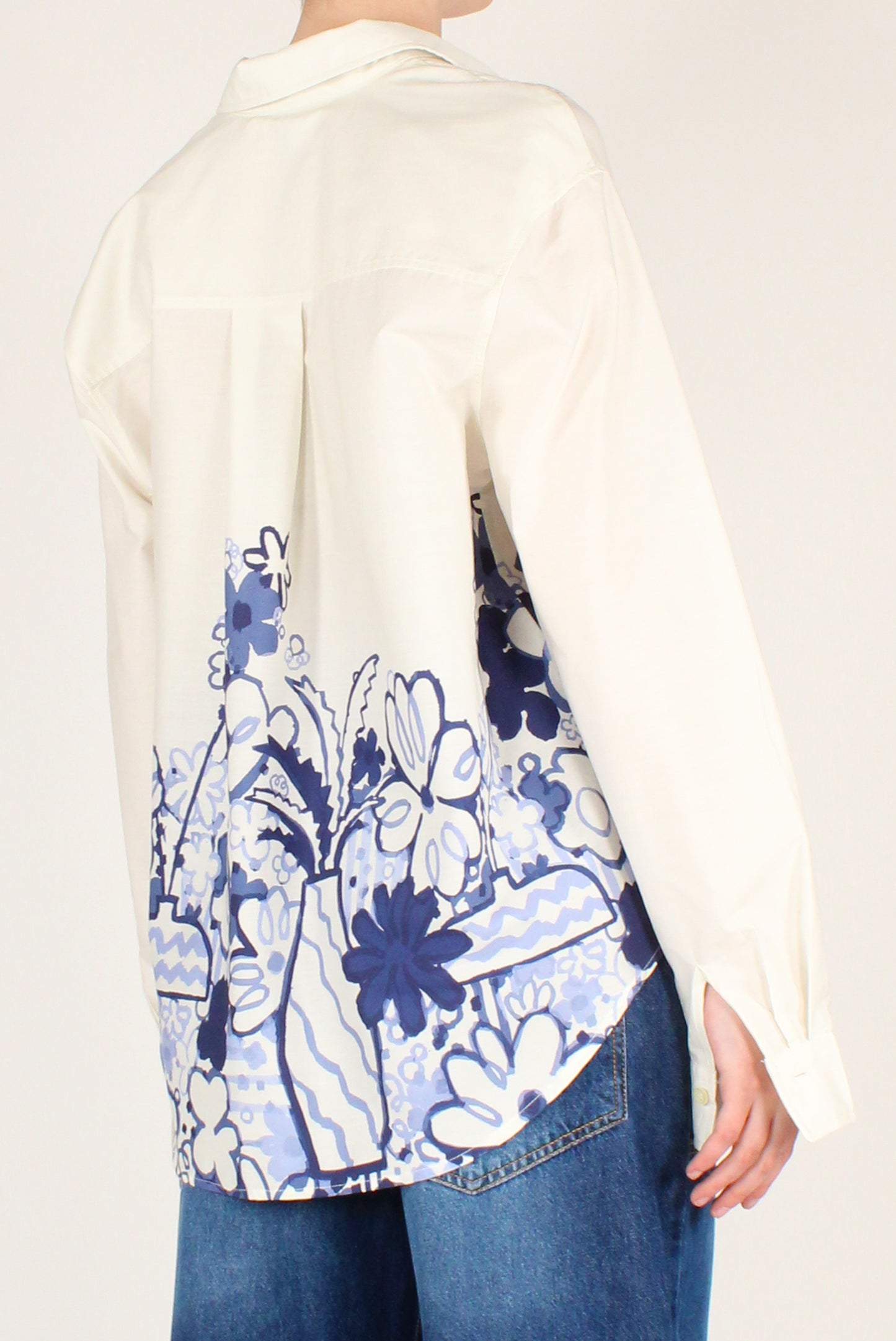 Camicia Stampa Floreale sul Fondo