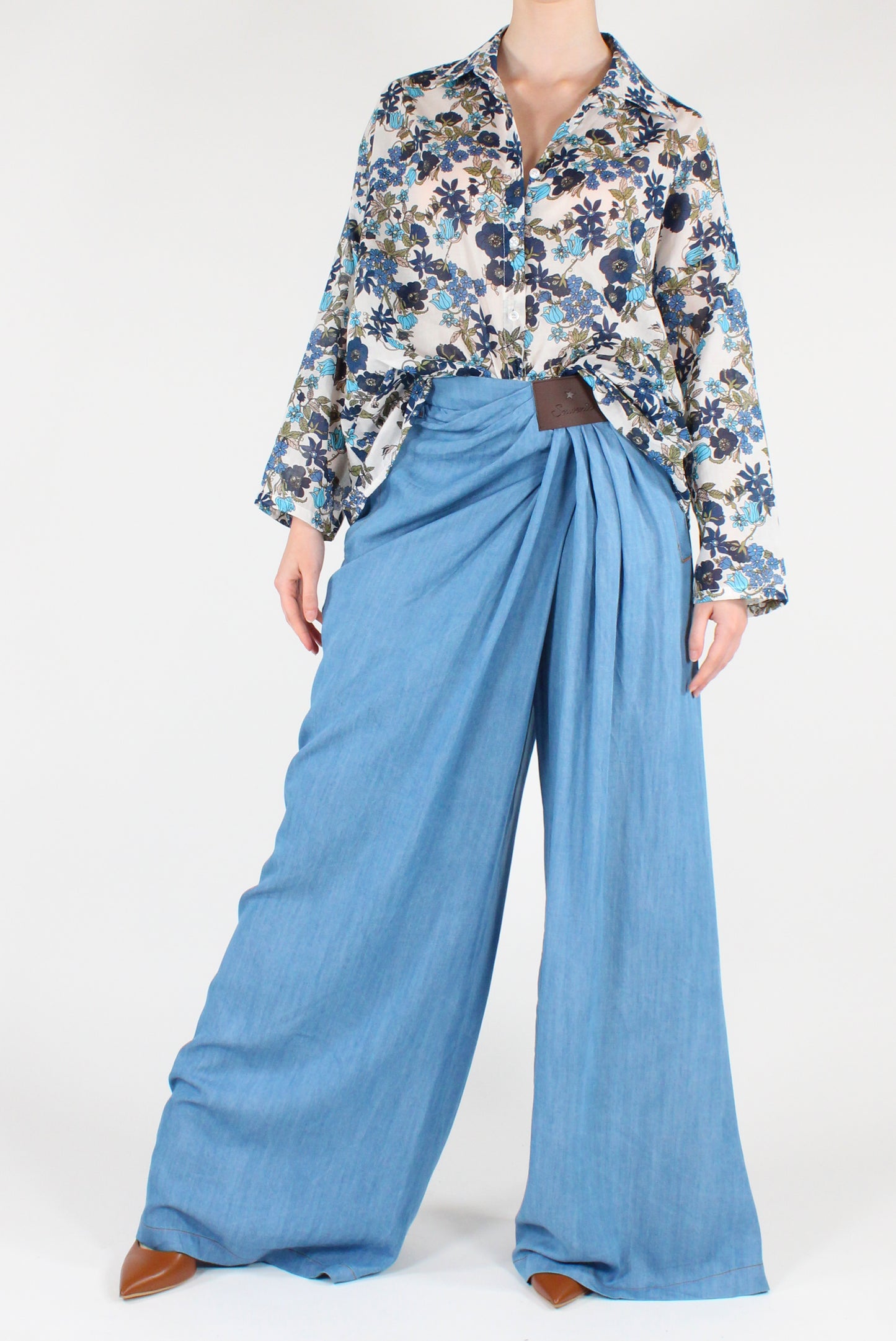 Muslin Shirt with Floral Print