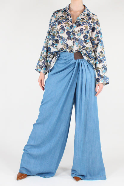 Muslin Shirt with Floral Print