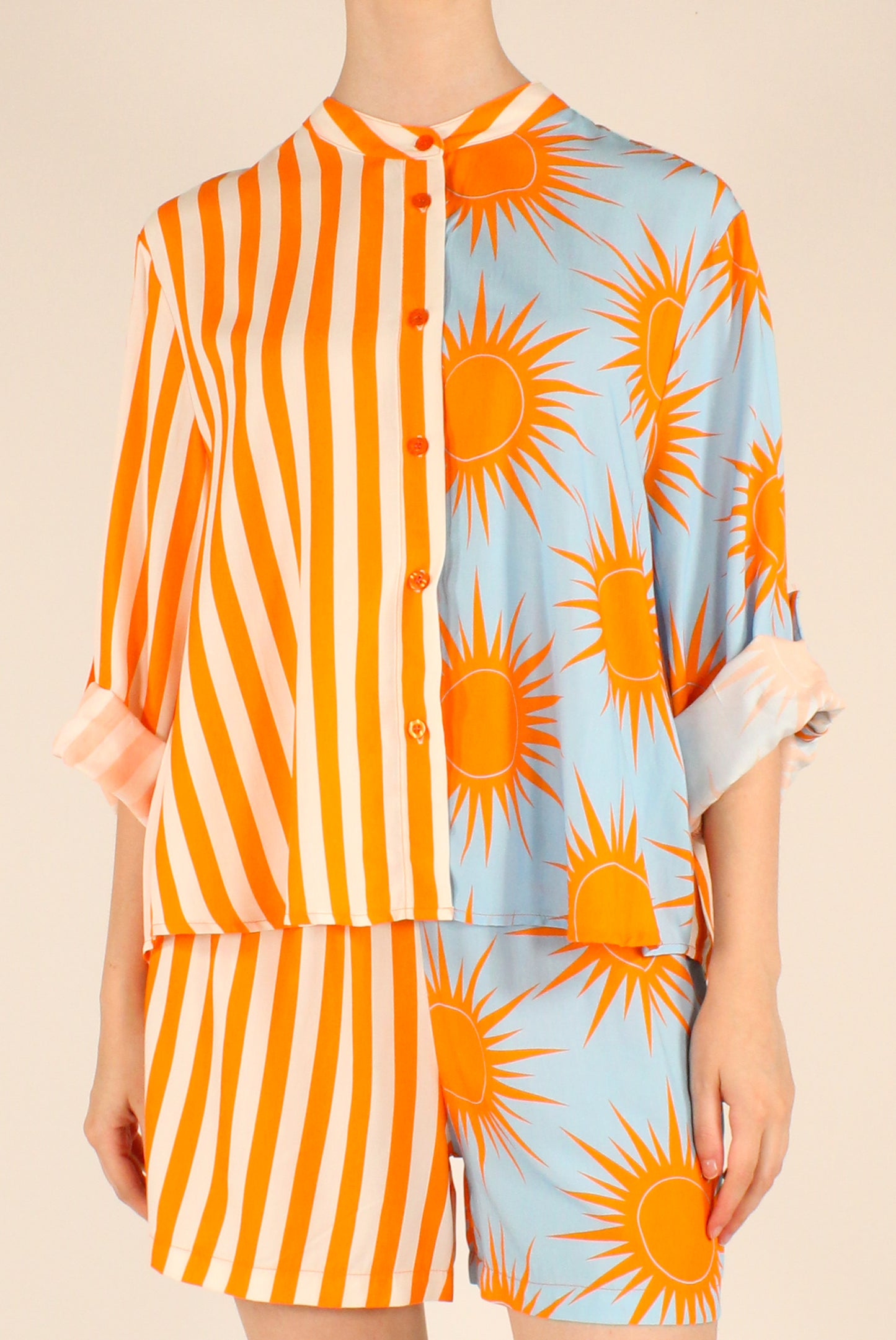 Camicia Stampa Righe e Sole