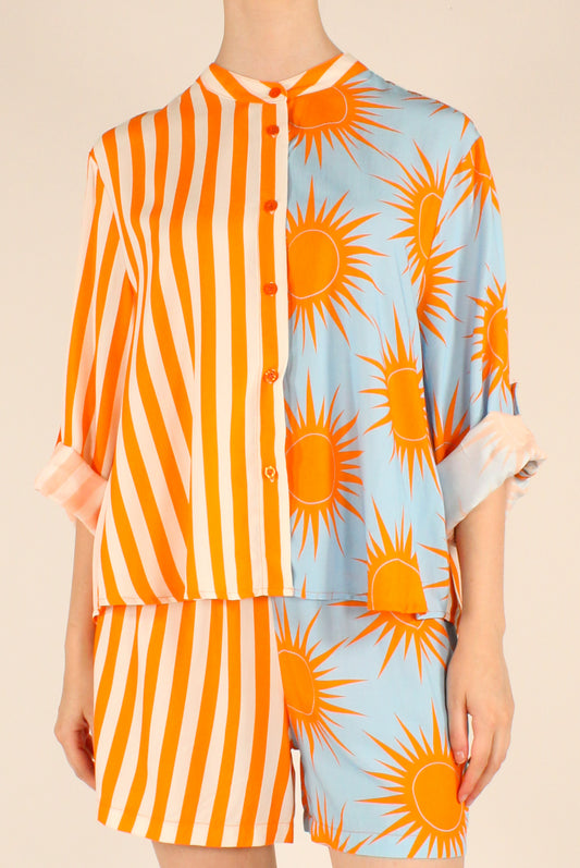 Camicia Stampa Righe e Sole