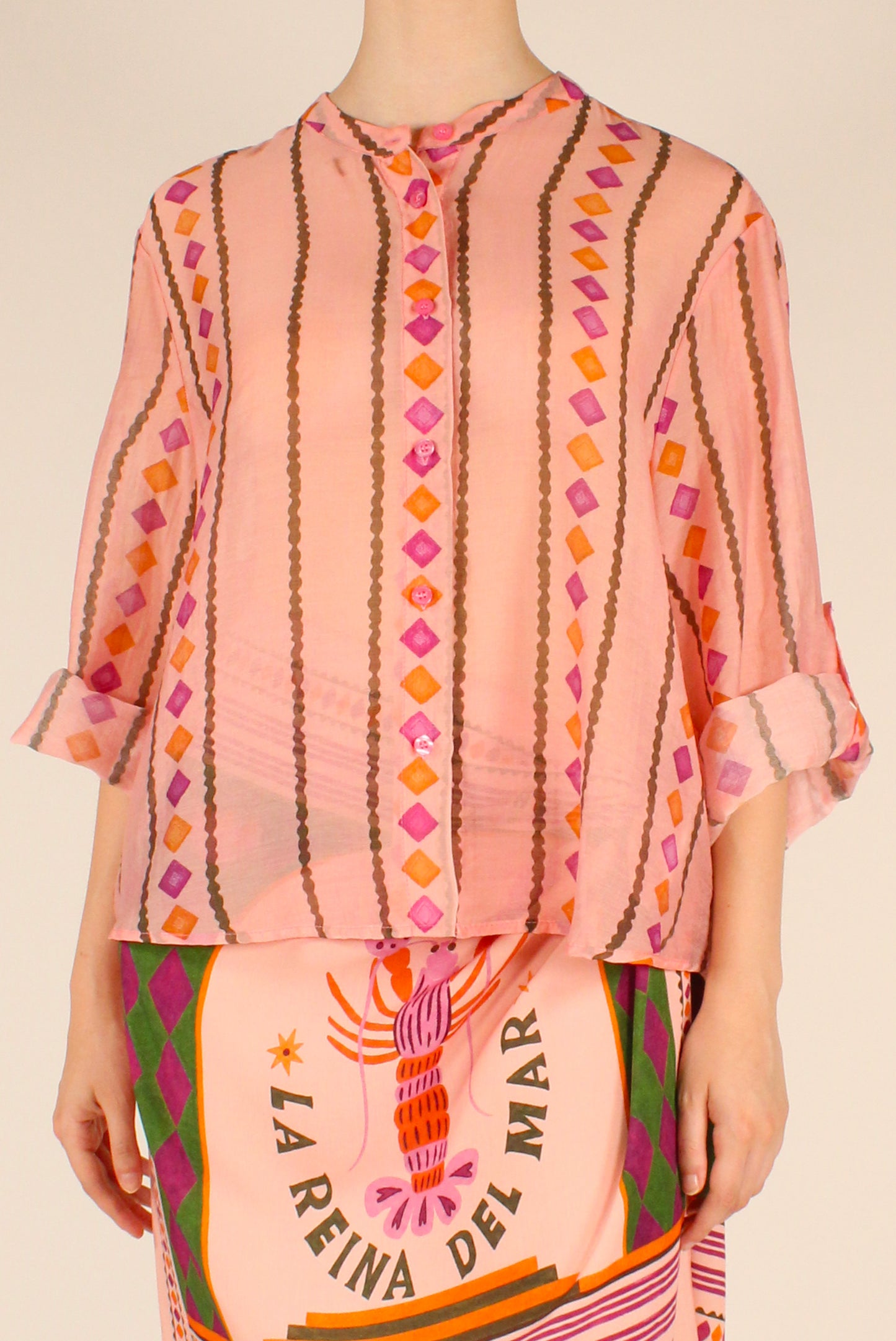 Camicia Stampa a Rombi