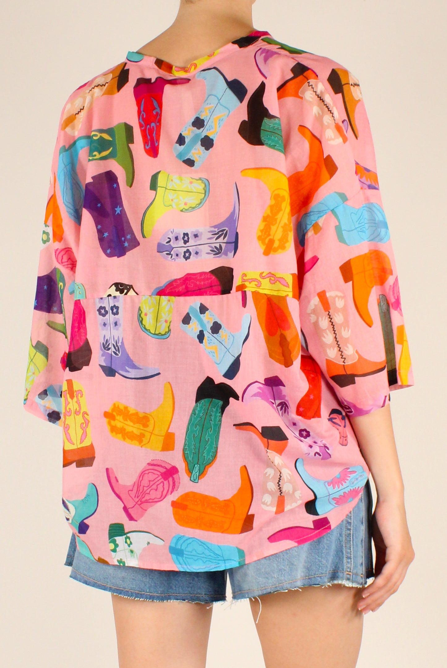 Camicia Over Stampa Stivali