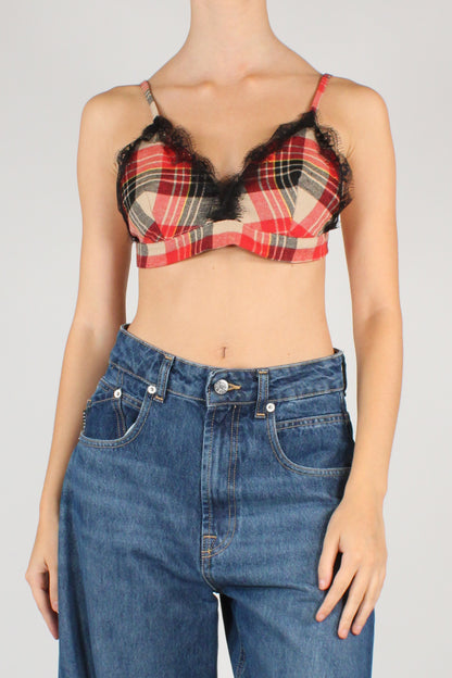 Camicia Stampa Tartan con Top