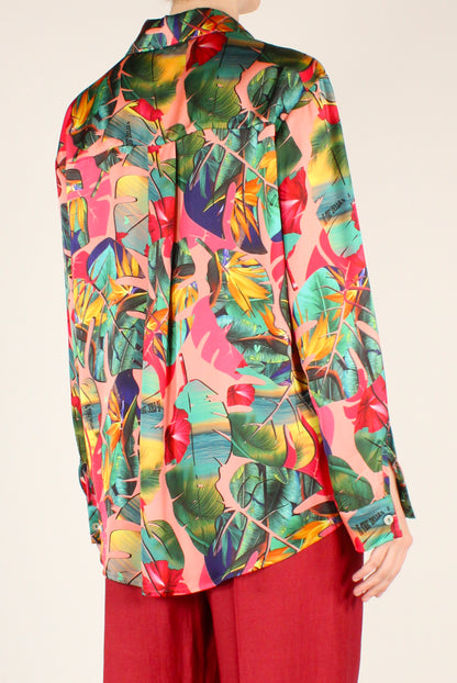 Tropical Print Long Sleeve Shirt