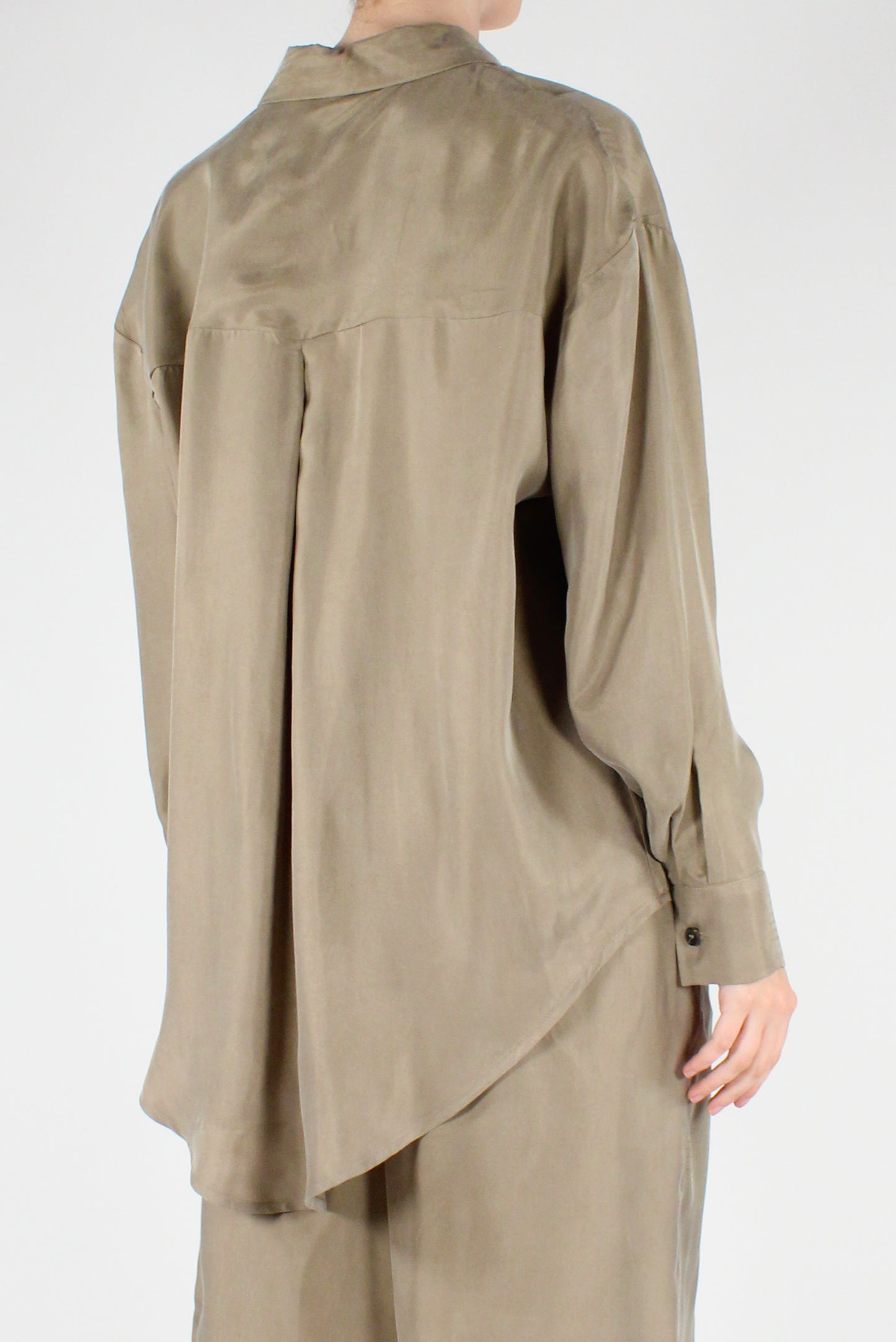 Camicia in Cupro con Tasca
