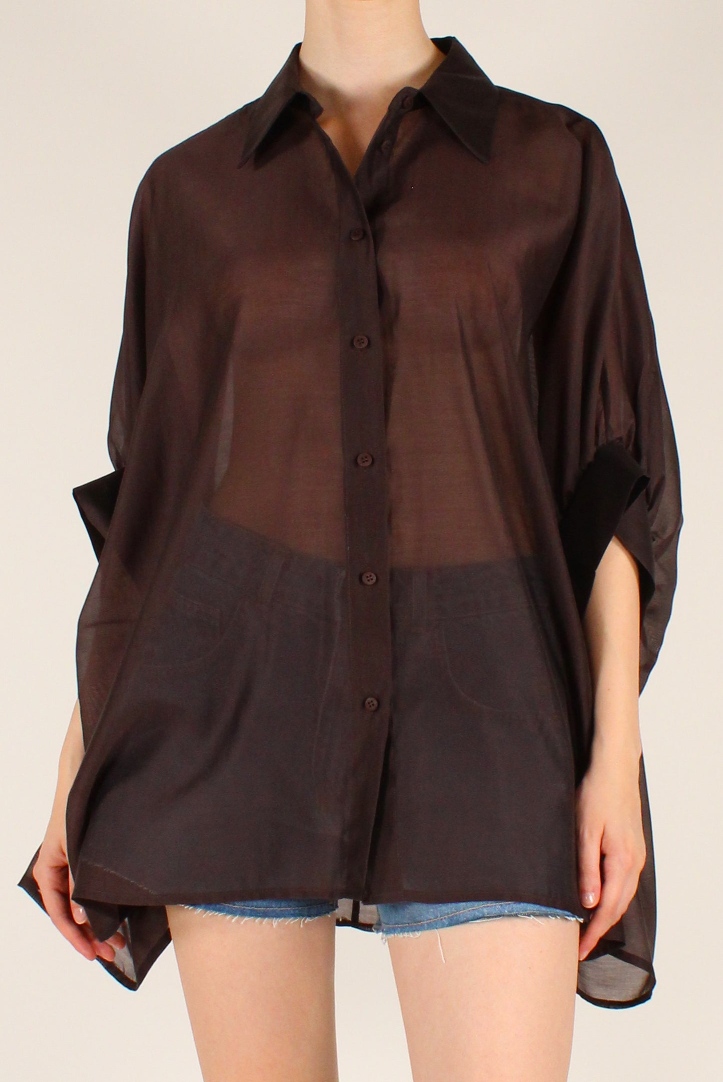 Camicia Over in Mussola Lyocell