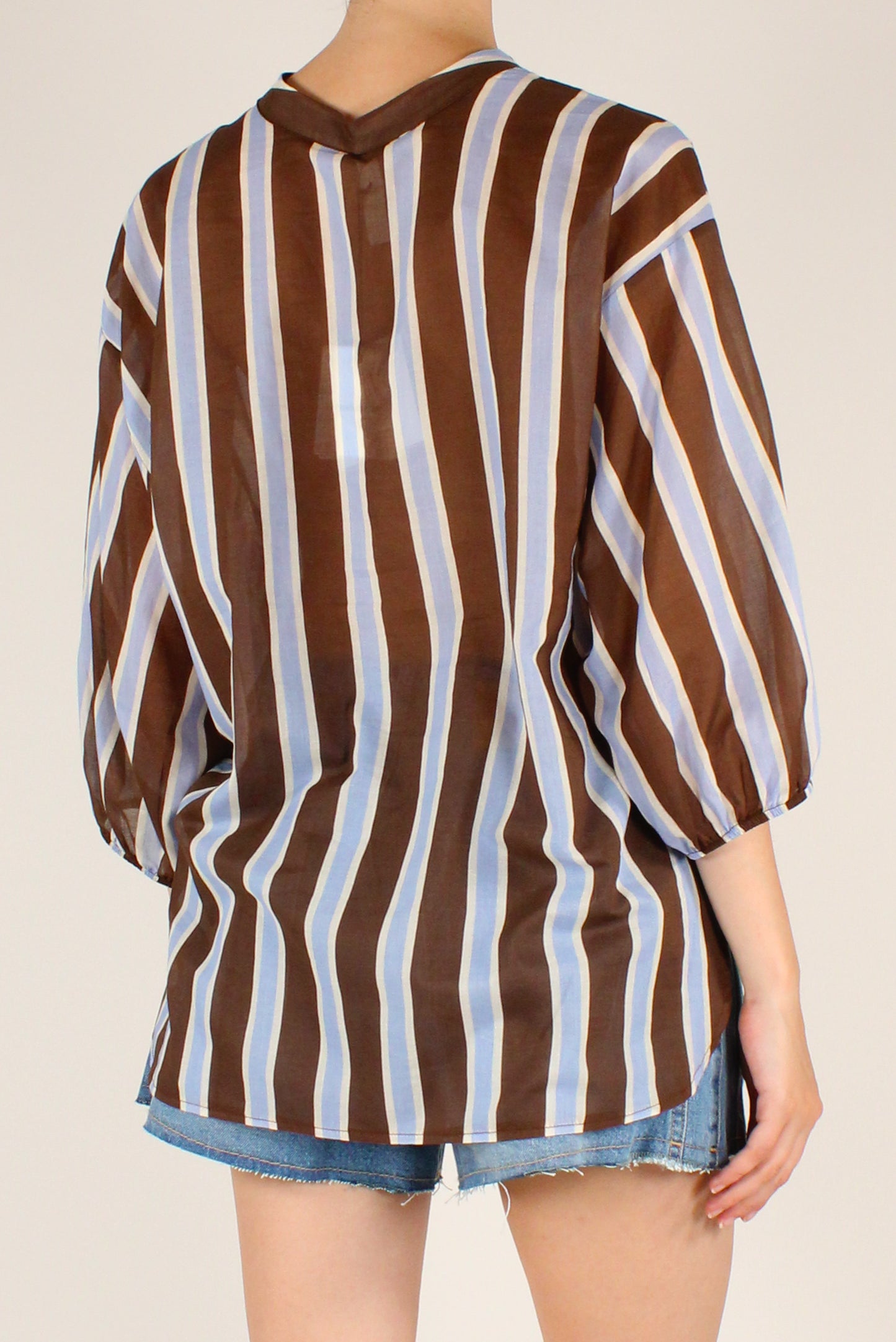 Camicia Over in Mussola a Righe