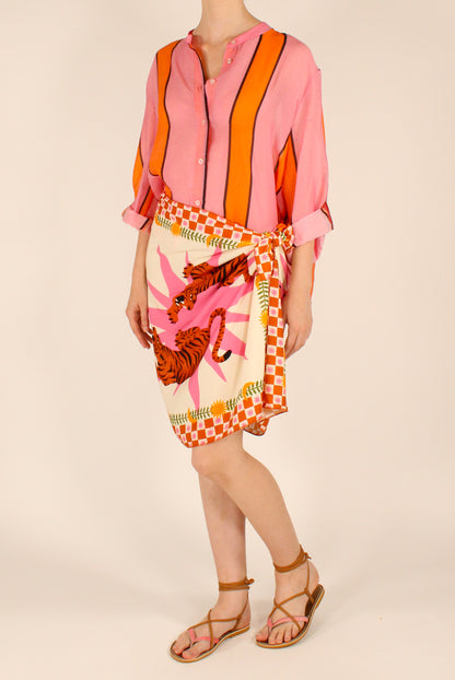 Camicia a Righe Ampie in Mussola