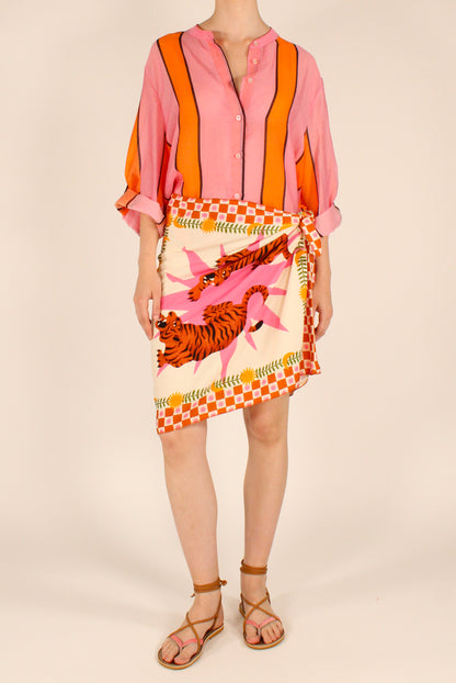 Camicia a Righe Ampie in Mussola