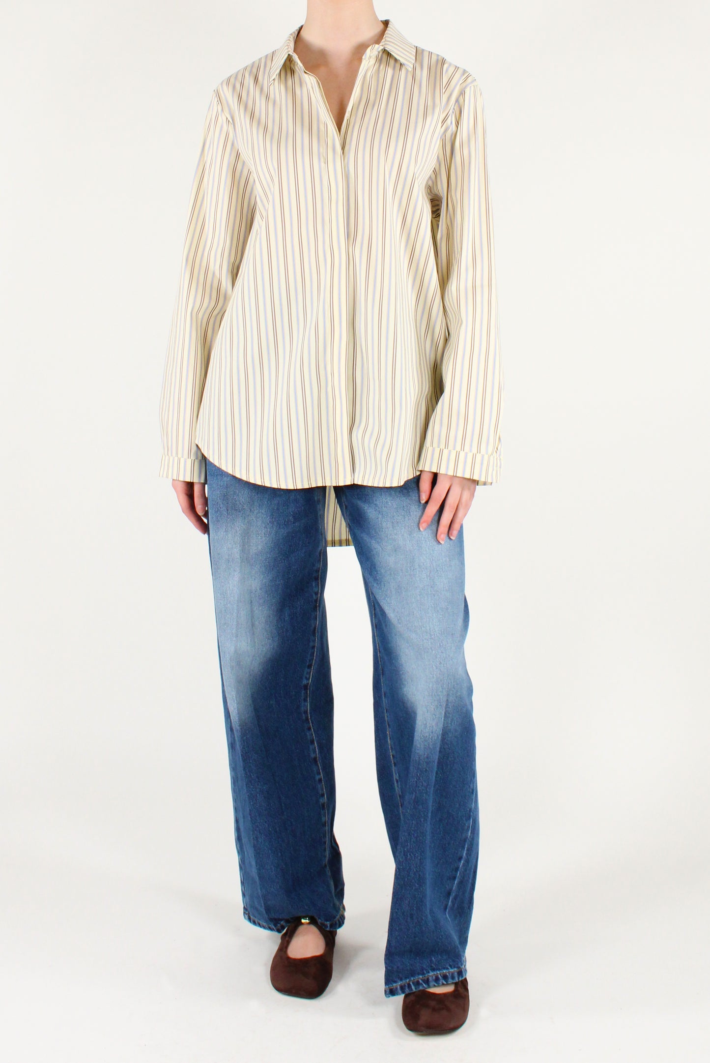 Camicia Over Donna a Righe Multicolori