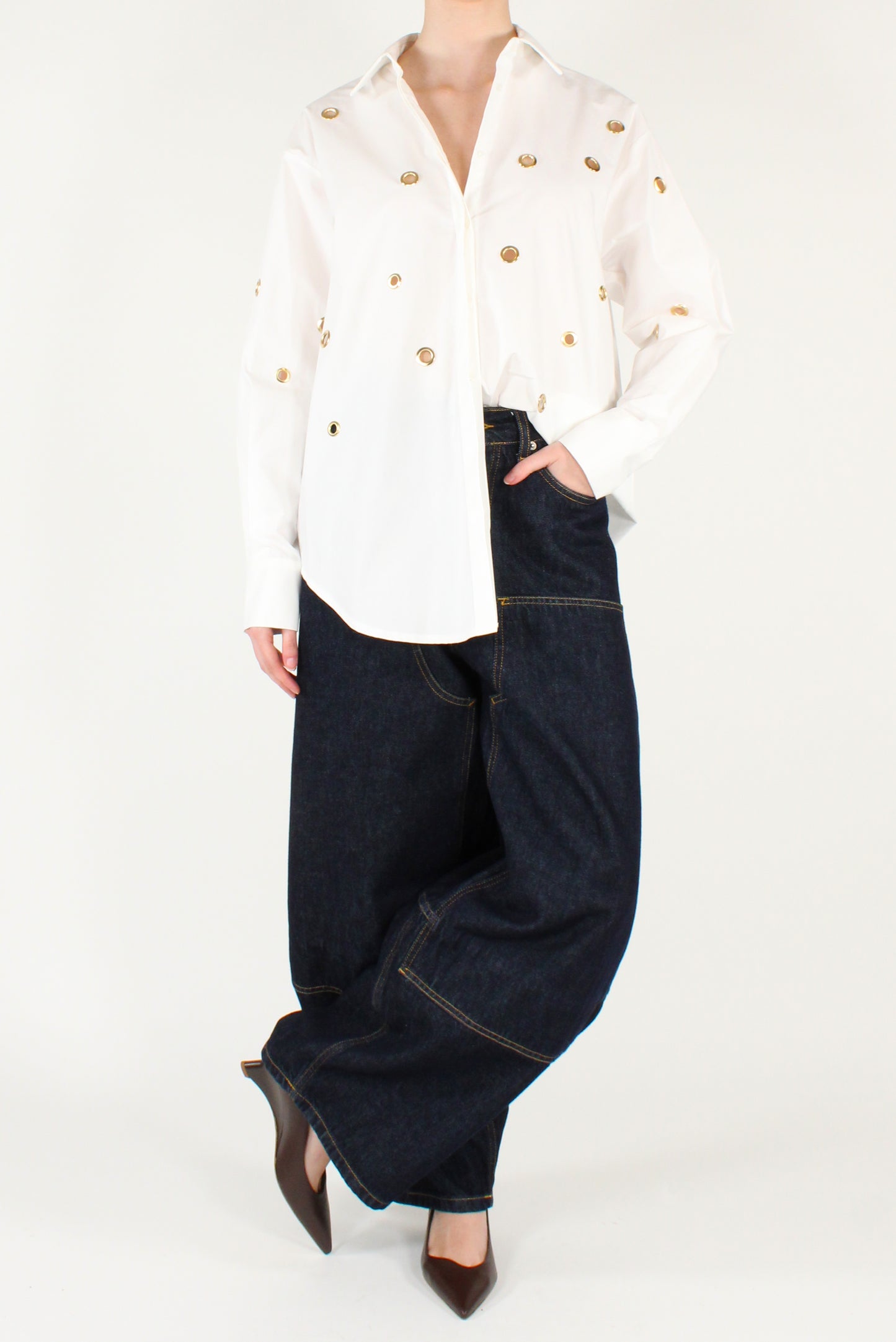 Camicia Over con Borchie