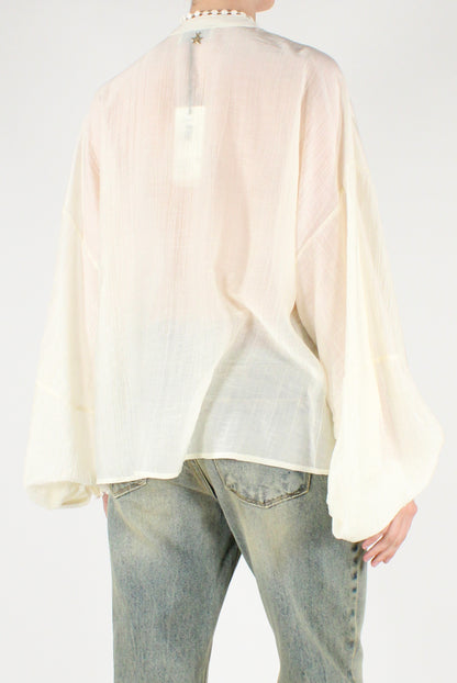 Lyocell Blend Shirt with Lace