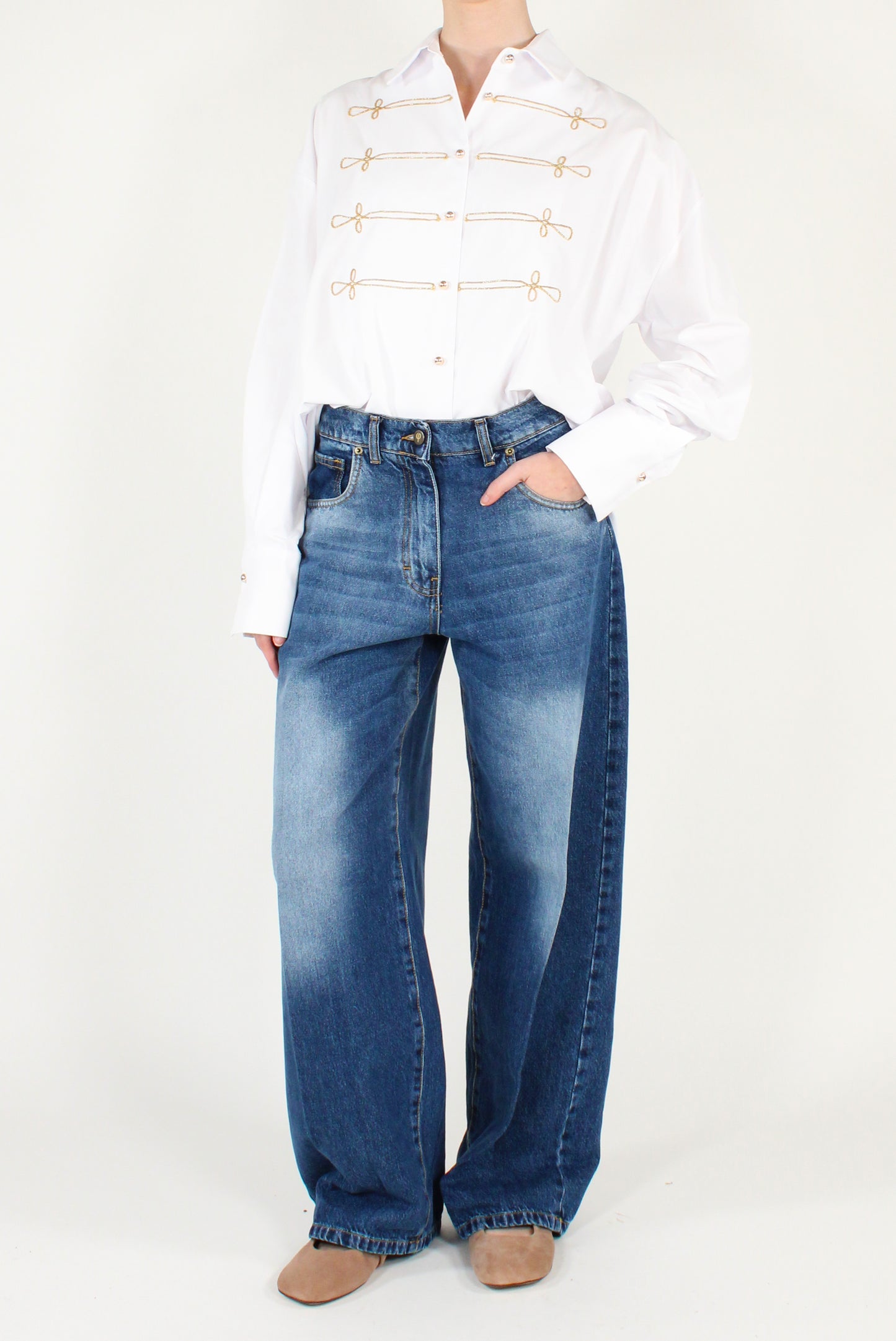 Golden Embroidered Shirt