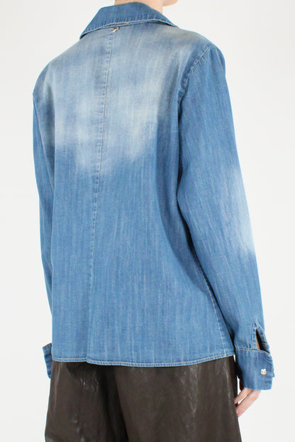 Camicia in Denim Effetto Delavé