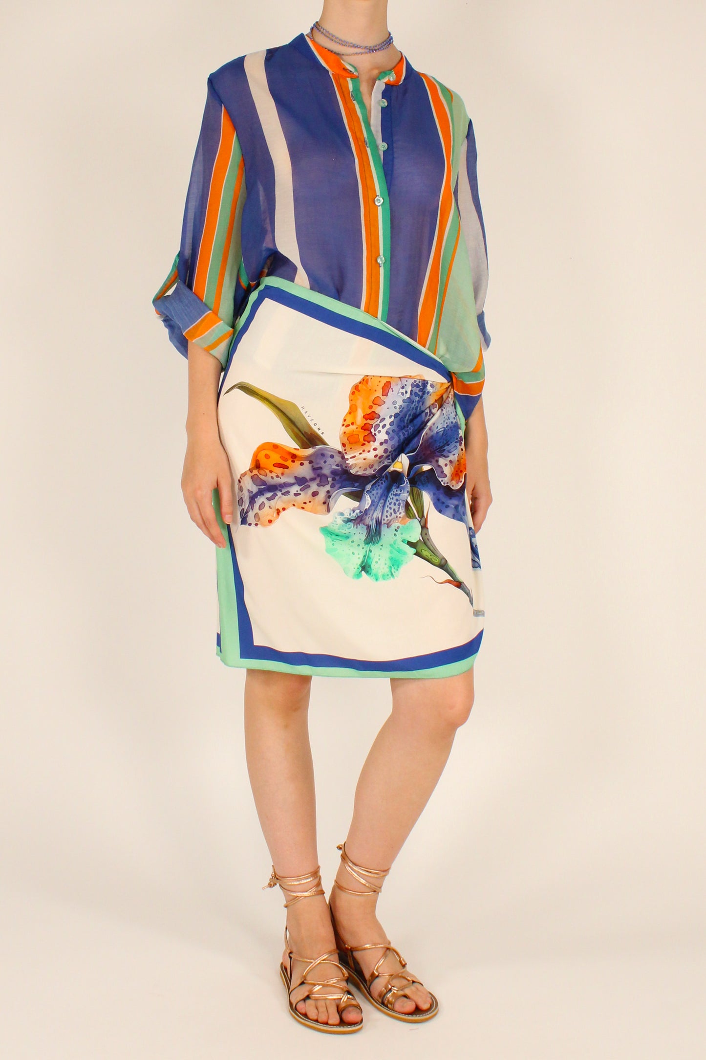 Camicia a Righe Multicolore Bluette