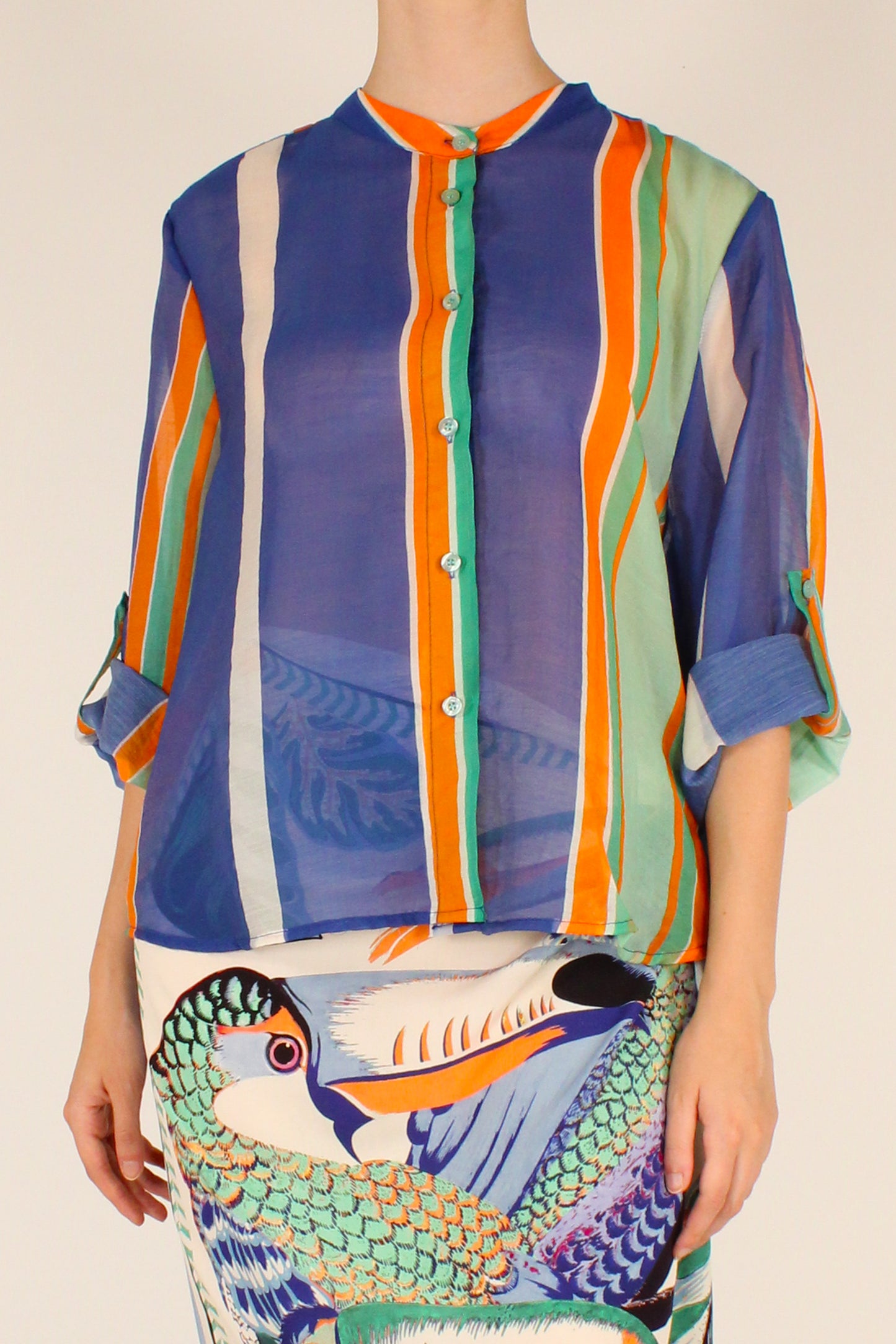 Camicia a Righe Multicolore Bluette