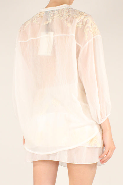 Embroidered Muslin Shirt