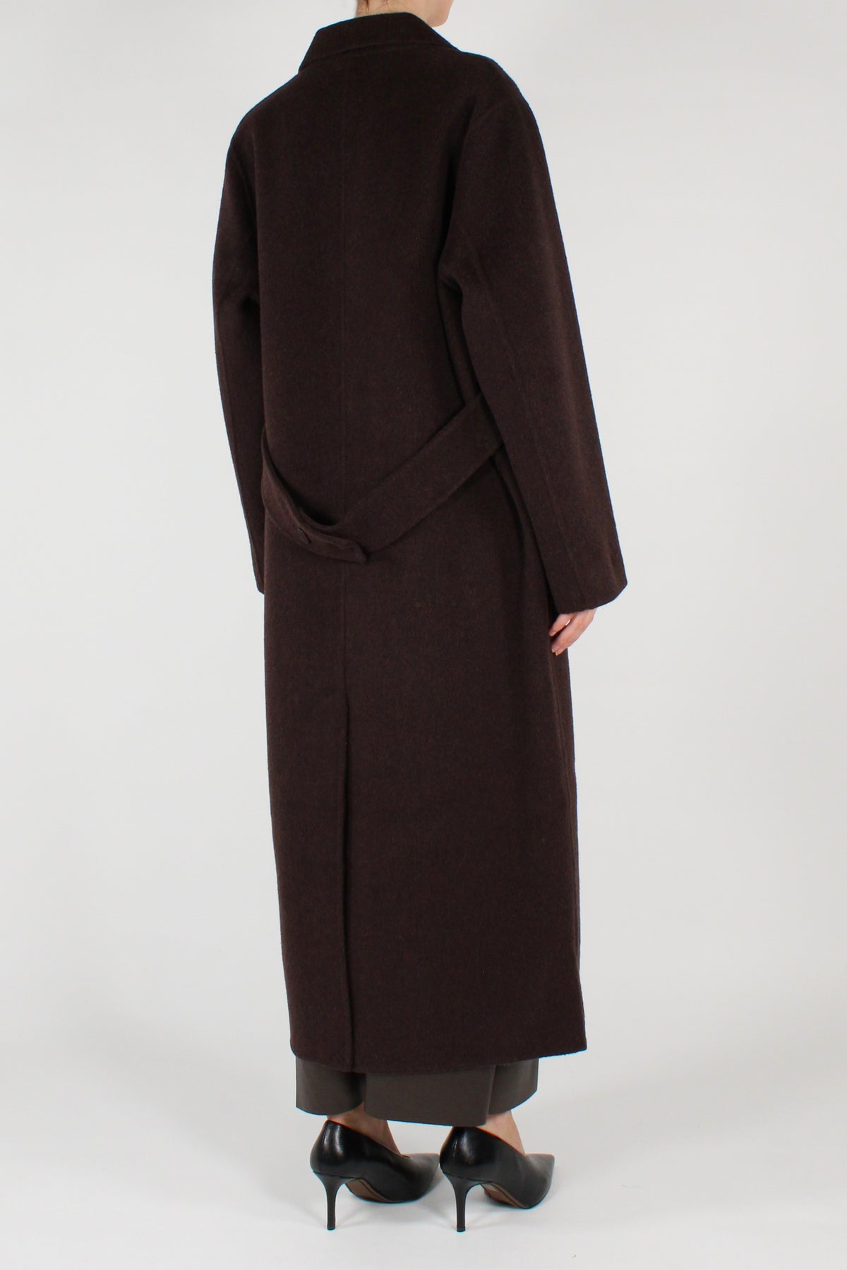 Cappotto Lungo Doppiopetto Misto Lana