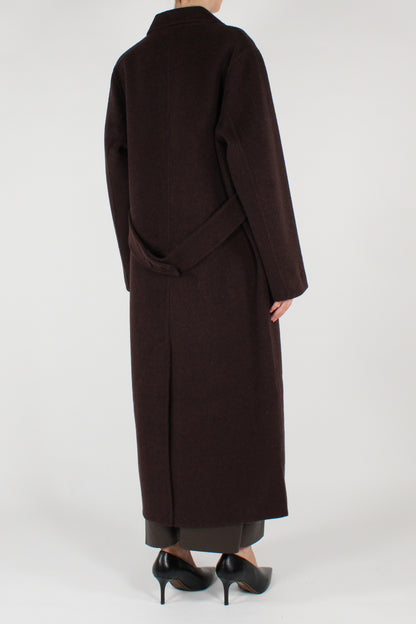 Cappotto Lungo Doppiopetto Misto Lana