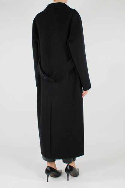 Cappotto Lungo Doppiopetto Misto Lana