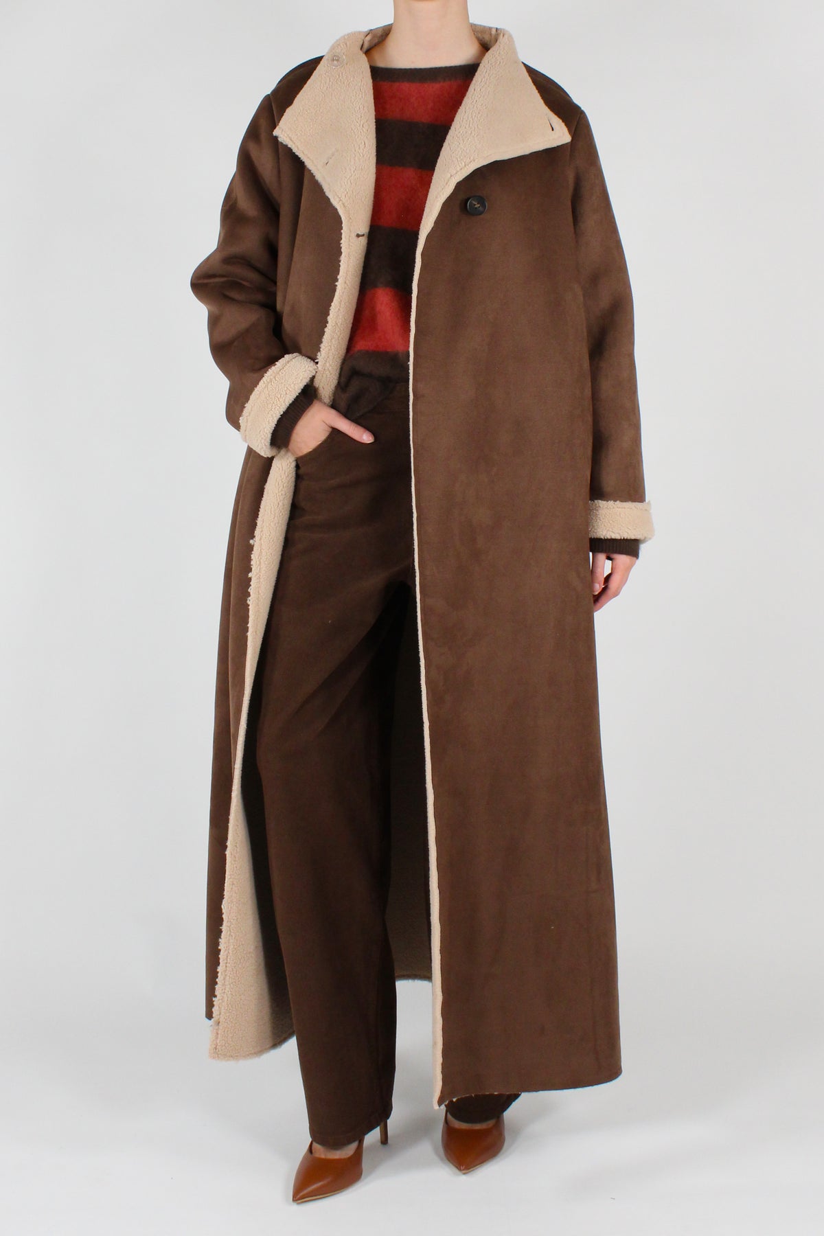 Cappotto Lungo Eco Shearling