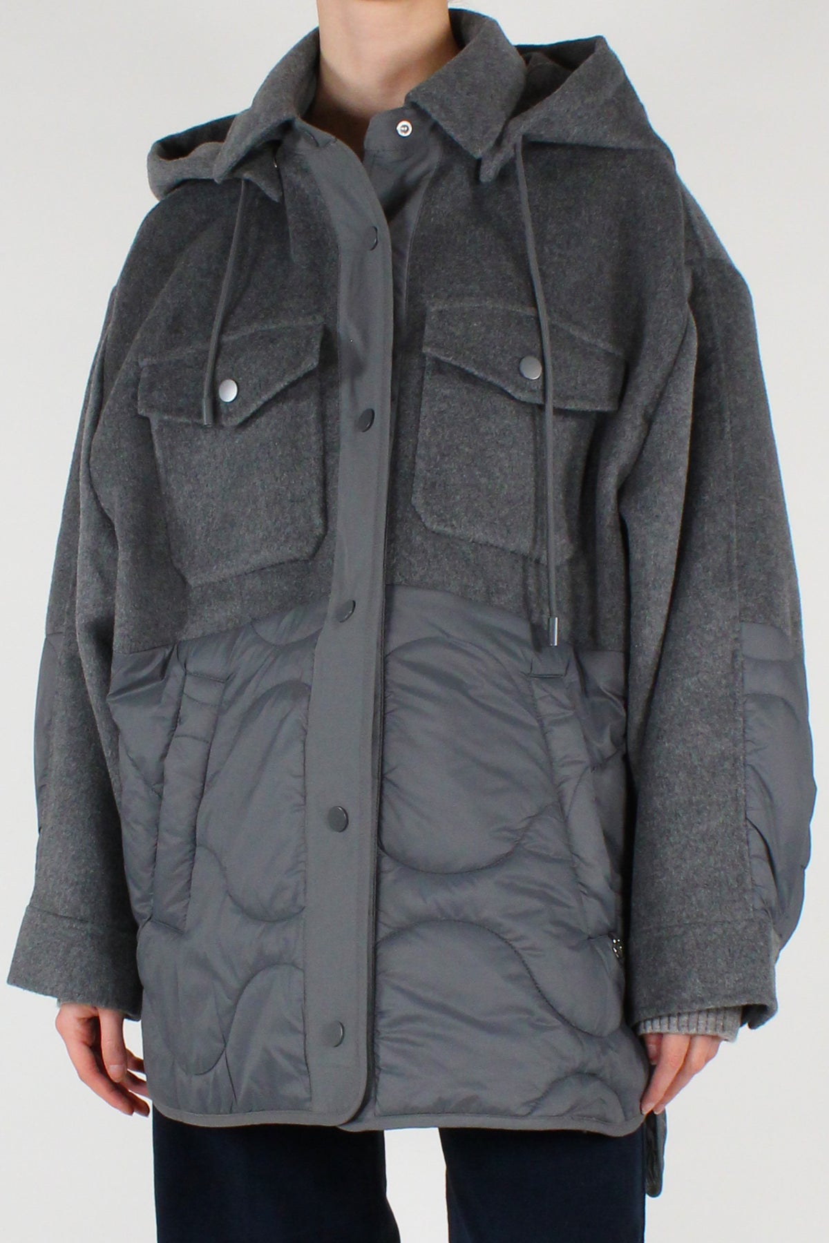 Cappotto Trapuntato Misto Lana