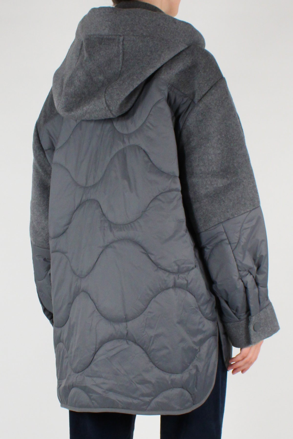 Cappotto Trapuntato Misto Lana