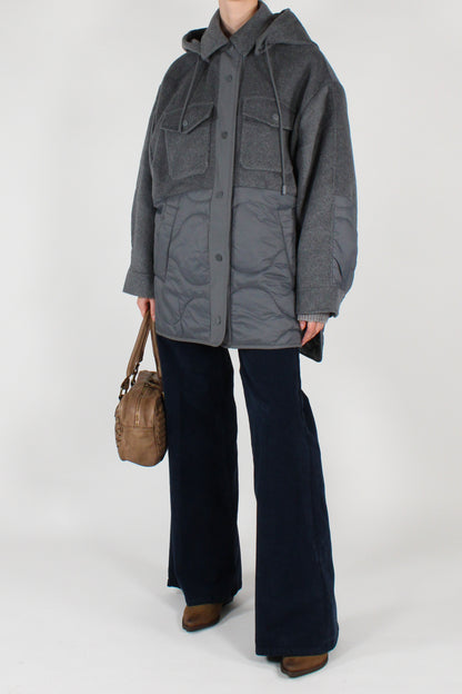 Cappotto Trapuntato Misto Lana