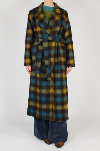 Cappotto Lungo Stampa Tartan