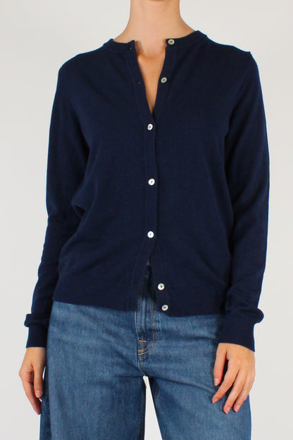 Cardigan Girocollo Misto Viscosa