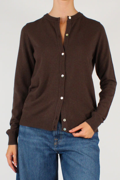 Cardigan Girocollo Misto Viscosa