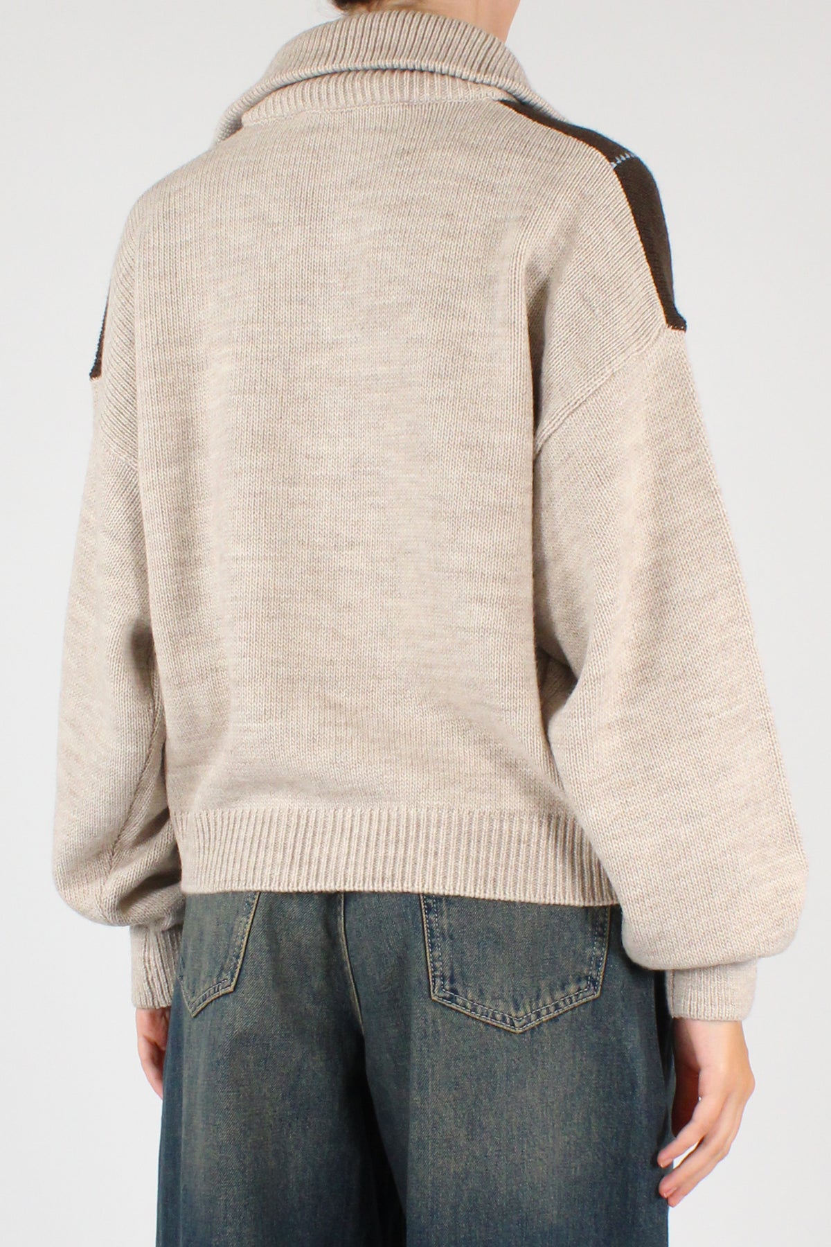 Cardigan a Rombi con Zip