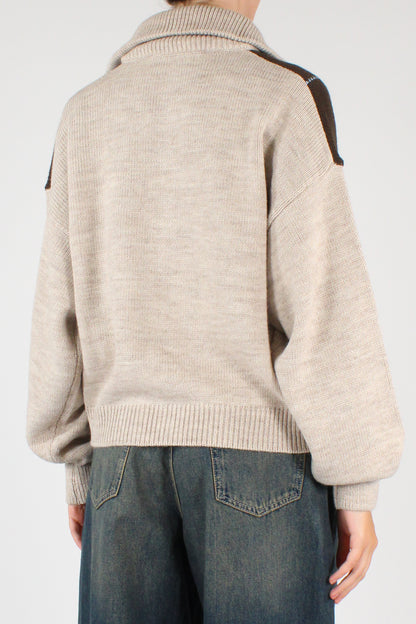 Cardigan a Rombi con Zip