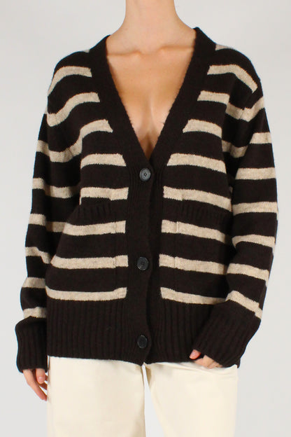 Striped Oversized Cardigan