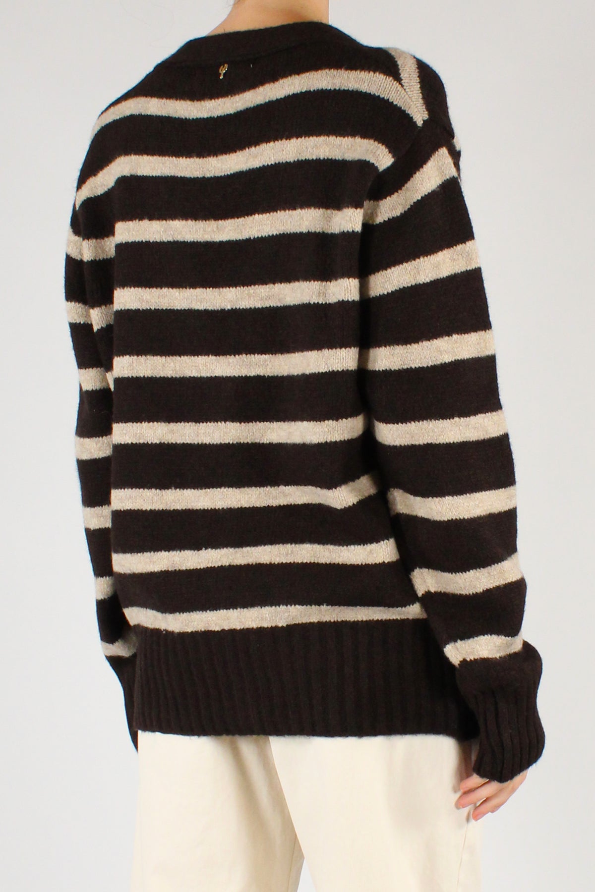 Striped Oversized Cardigan