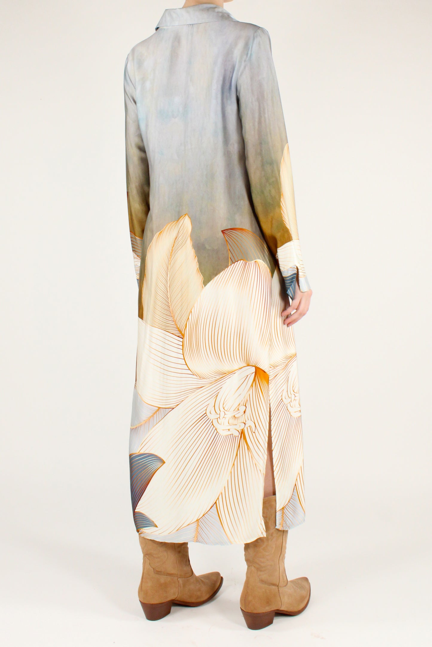 Flower Print Shirt Dress