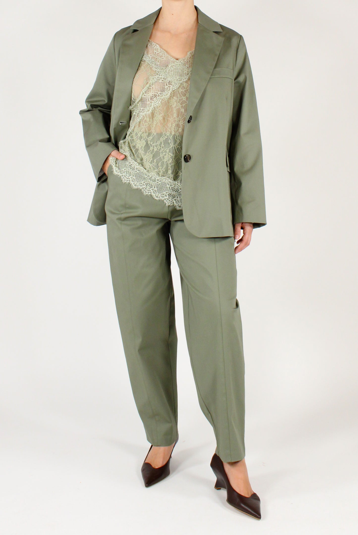 Blazer Over Monopetto Cotone Elasticizzato