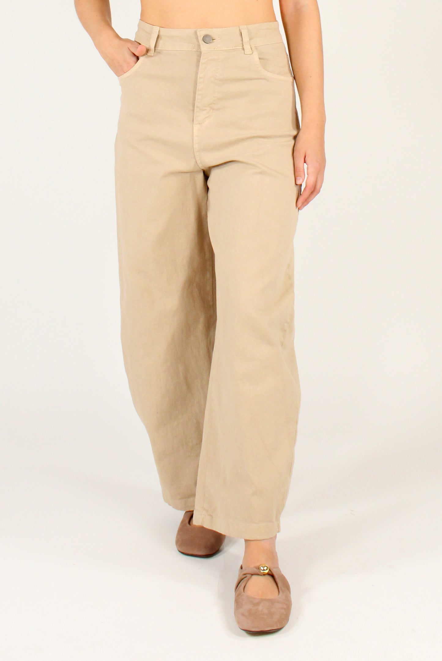 Pantaloni in Denim Semi Balloon