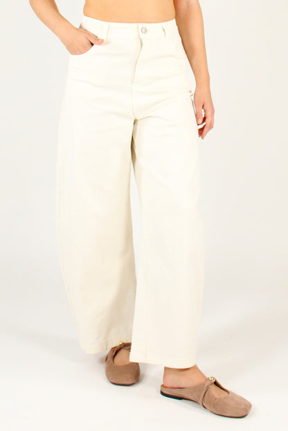 Pantaloni in Denim Semi Balloon
