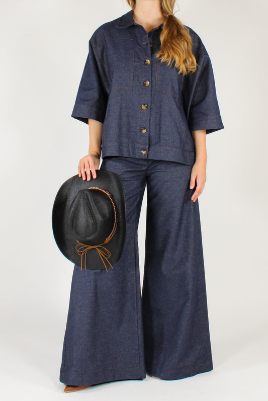 Jeans a Palazzo Lavaggio Scuro