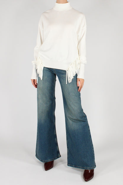Maglione Dolcevita con Frange