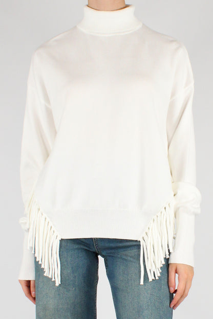 Maglione Dolcevita con Frange