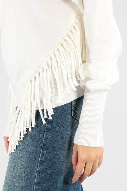 Maglione Dolcevita con Frange