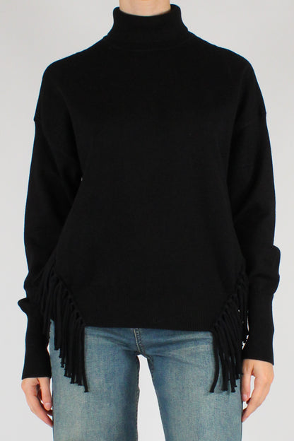 Maglione Dolcevita con Frange